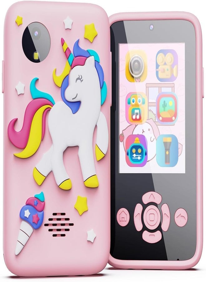 CUPEX Kids Smart Phone for Girls - Birthday Gifts for Kids Age 3-10 Toys Cell Phone, 2.8" Touchscreen with Dual Camera Selfie Phone - Toddler Learning Play Toy (Pink Unicorn) - Image 1