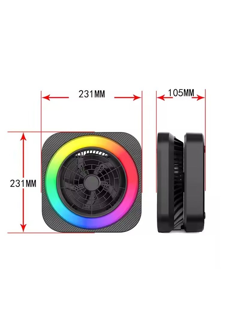 Sing-e Super Bass Speaker Portable Music Mini System With Light & Rechargeable USB Black - Image 2