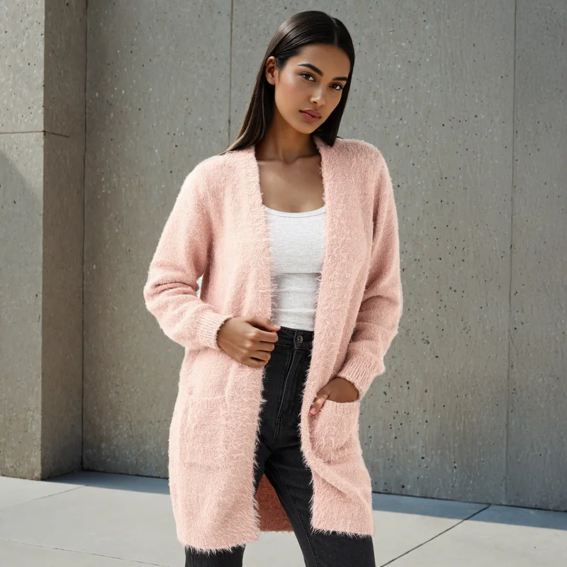 2Xtremz 2Xtremz Textured Lurex Longline Cardigan