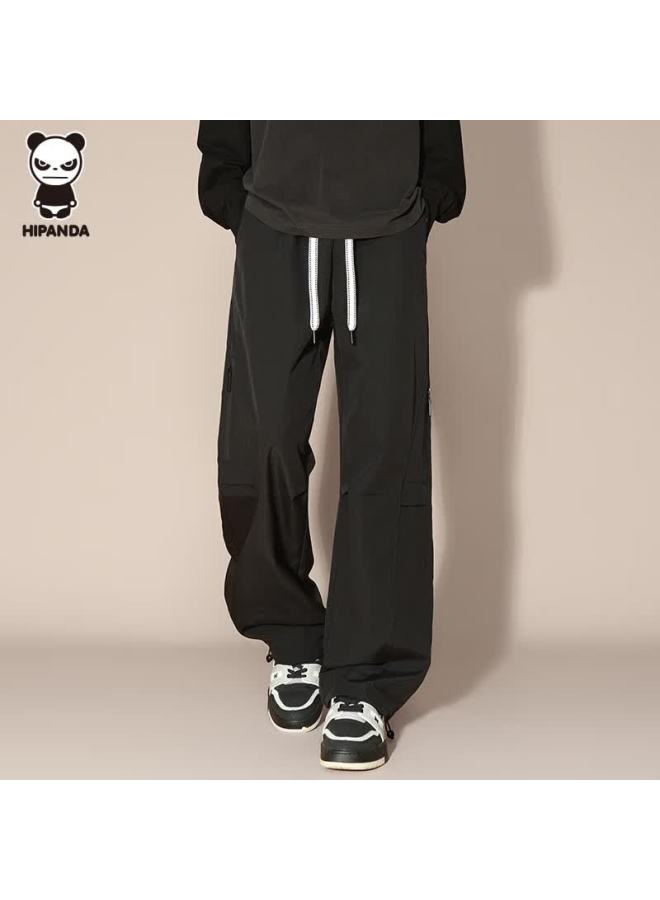 Hipanda o Panda Casual Pants For Men, Summer Cargo Pants, American-style Trendy Tactical Trousers, Loose-fitting Long Pants, Black, 4XL - Image 1