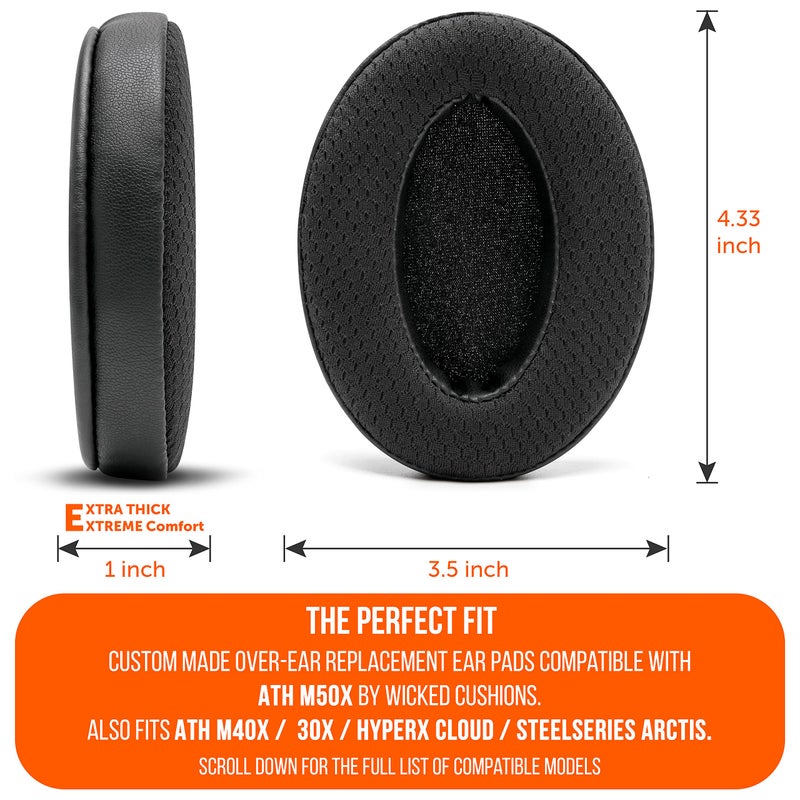 WC Freeze Cooling Gel Earpads - Compatible with HyperX Cloud, Steelseries Arctis, ATH M50X, G Pro X & More - Major Comfort Upgrade & Cooler for Longer | Black - Image 5