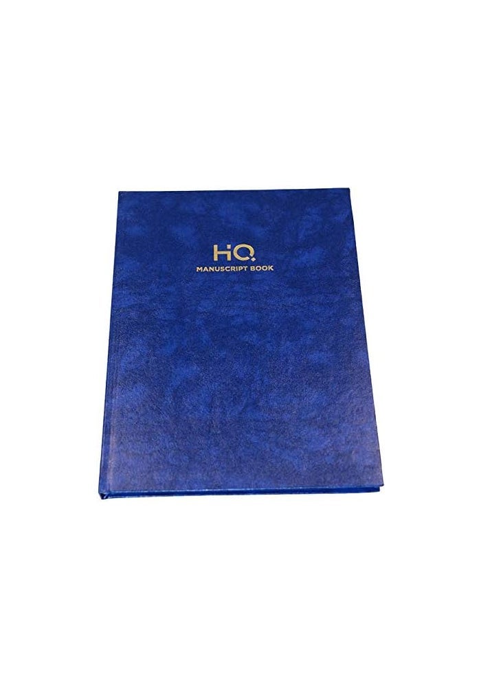 HQ A4 Manuscript Book - Blue Cover - Image 1