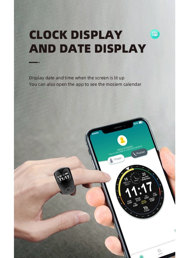 Smart Ring Counter, Smart Tasbih Zikr Ring, Muslim Islamic Prayer Smart Rings,Tasbih Counter Smart Ring, Digital Electronic Smart Tally Counter, Tasbeeh Smart Counter for Prayer,Rings Adjustable Sizes Finger , Prayer, Reminder, Home - Image 5