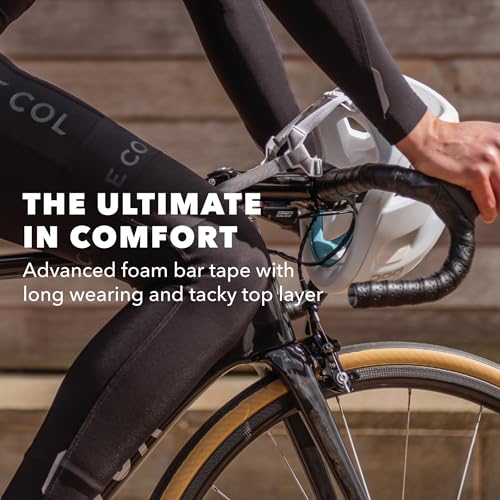 SILCA Nastro Cuscino Bike Handlebar Tape, Black 3.75mm – Extra Thick Bike Bar Tape, Comes with Aluminum End Plugs & Installation Kit – Durable, Comfortable, and Vibration-Damping - Image 2