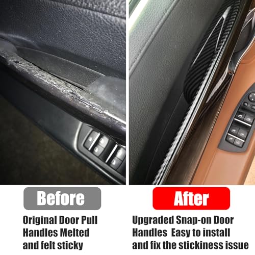 Jaronx Compatible with BMW 7 Series Door Pull Handle Covers Carbon Fiber Pattern Front Rear Row 7 F02 Door Handle CoverCompatible with BMW 730 740i 740li 750i 750li 760Longwheel Sedan 20082014 - Image 3