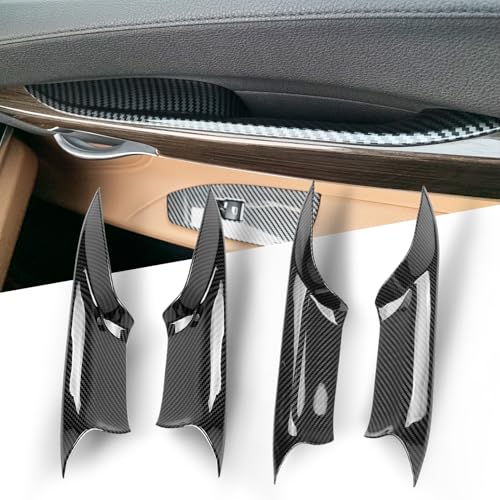 Jaronx Compatible with BMW 7 Series Door Pull Handle Covers Carbon Fiber Pattern Front Rear Row 7 F02 Door Handle CoverCompatible with BMW 730 740i 740li 750i 750li 760Longwheel Sedan 20082014 - Image 1