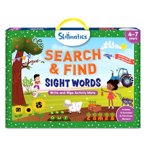 Skillmatics Search and Find Sight Words Educational Game - Reusable Preschool Learning Activities, Perfect for Toddlers & Kids Who Love Toys, Builds Vocabulary, Gifts for Ages 4, 5, 6, 7 - Image 1