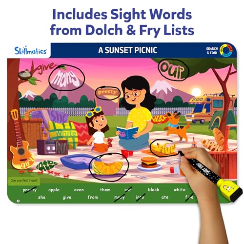 Skillmatics Search and Find Sight Words Educational Game - Reusable Preschool Learning Activities, Perfect for Toddlers & Kids Who Love Toys, Builds Vocabulary, Gifts for Ages 4, 5, 6, 7 - Image 4