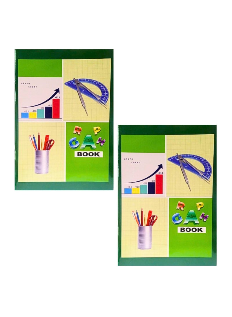 Sadaf Graph Paper Pad, A4, Squared Grid Paper book for Mathematics, Science, Engineers, Drawing, School Supplies, 50 Sheets (Pack of 2) - Image 1