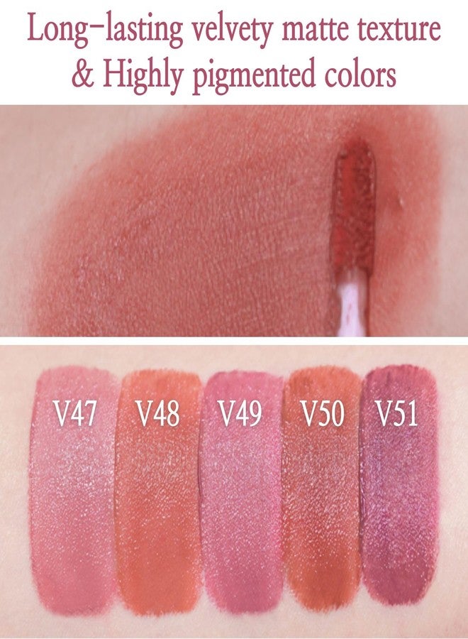 BBI@ BBIA BBIA Last Velvet Tint MLBB Edition - Soft Creamy Matte Finish Lip Stain, Blur Effect & Velvety Texture, Long-Lasting, High Pigment, Non-Drying, Vegan, Korean Lip Makeup (V48 JOYFUL LIFE, Pack of 1) - Image 5