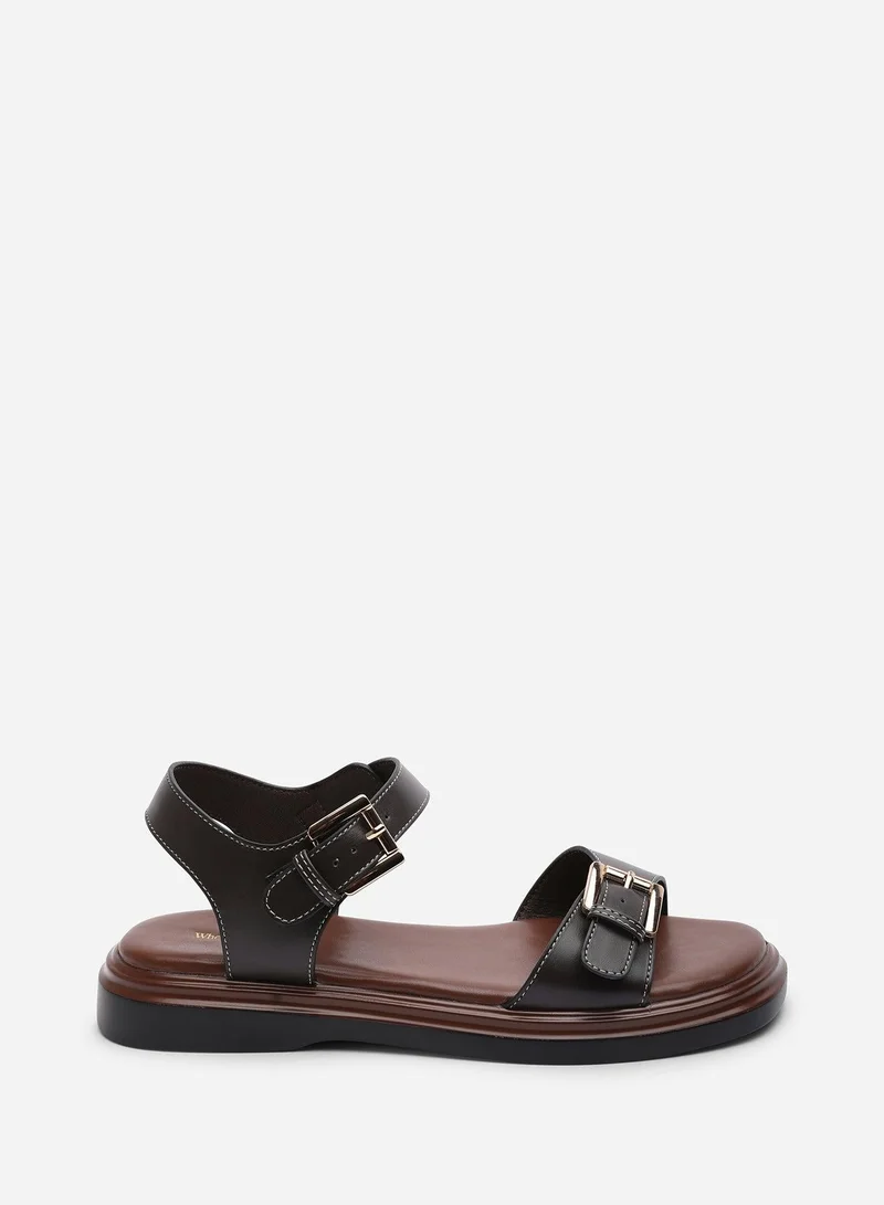 Where's That From Circa Flatform Double Buckle Sandal