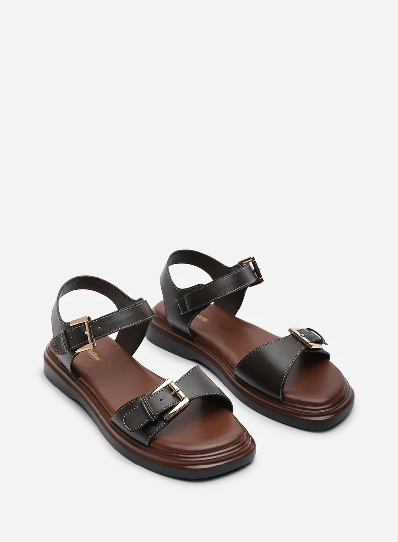 Where's That From Circa Flatform Double Buckle Sandal