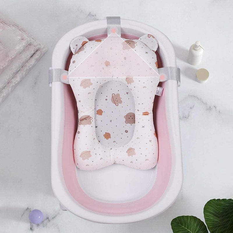 klarako Bath Cushion Anti-Slip Adjustable Bath Support Seat Seat Support Mat Tub Pad Baby Infant Toddler, White - Image 5