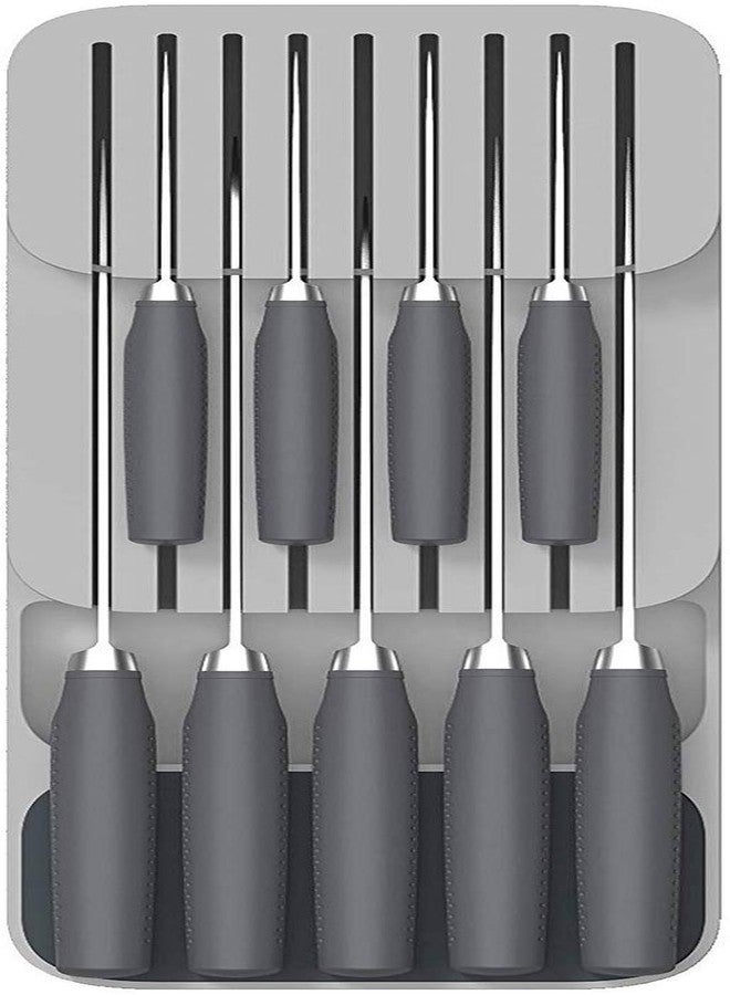 Fayby Kitchen Drawer Organizer | Plstic Drawer Knives Block Cutlery Organizer Set | Drawer Store Tray for Cutlery Knives Fork Spoon, Organizer Divider Storage Box (Multicolor) - Image 5