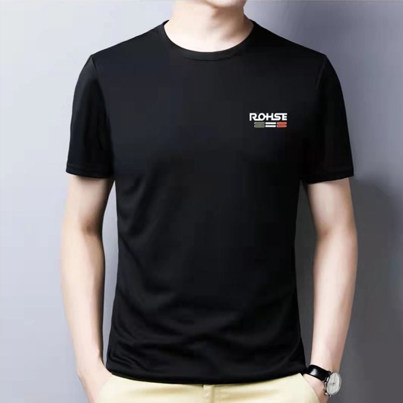 New 2023 Summer Casual Thin Men'S Solid Color Quick-Drying Pullover Short-Sleeved Loose Men'S T-Shirt - Image 1