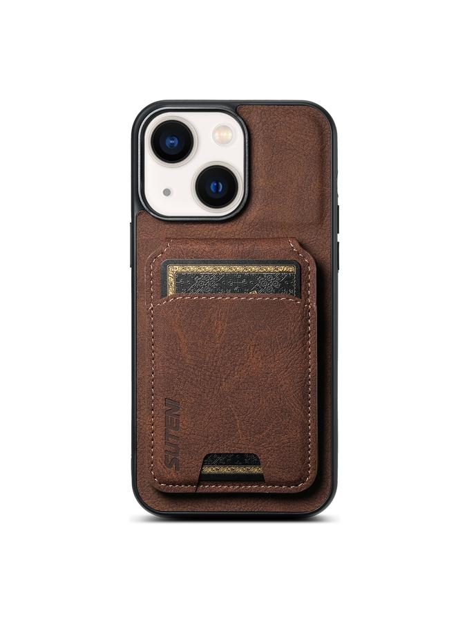 Suteni Case For iPhone 14 Plus H02 Litchi Leather Card Wallet Stand Back Phone Case - Image 1