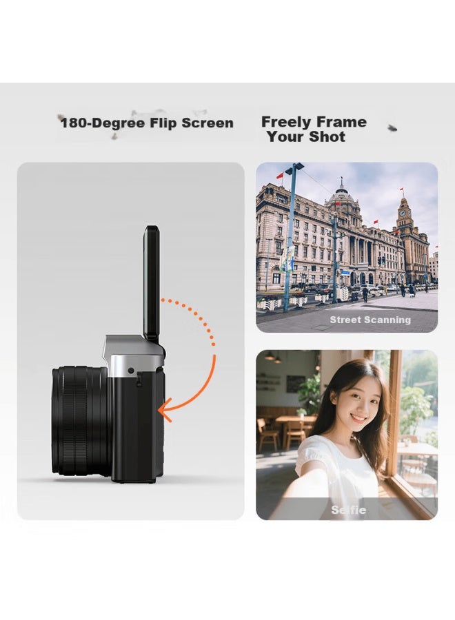 Caizu Selfie Flip Screen 64mp Hd Digital Camera Entry-level Mirrorless Camera Travel Student Gift Ccd Compact Camera - Image 2