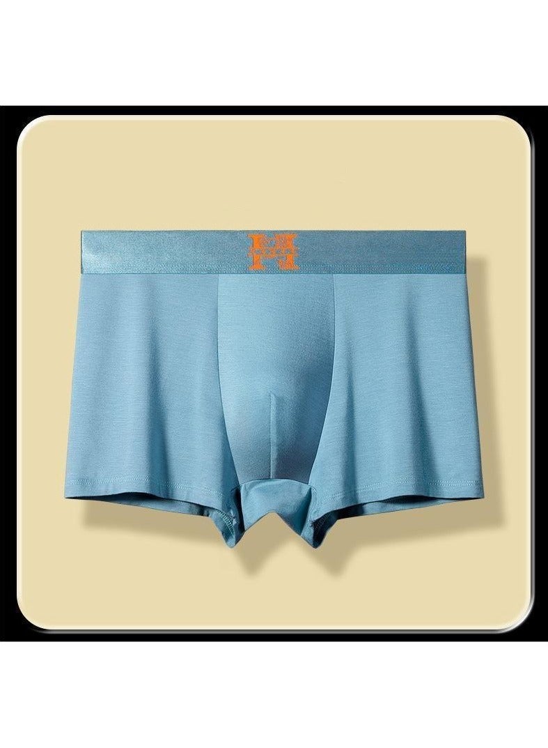 Boxed Men's Solid Color Breathable Four Corner Underwear Of 3 Pieces  - Image 2