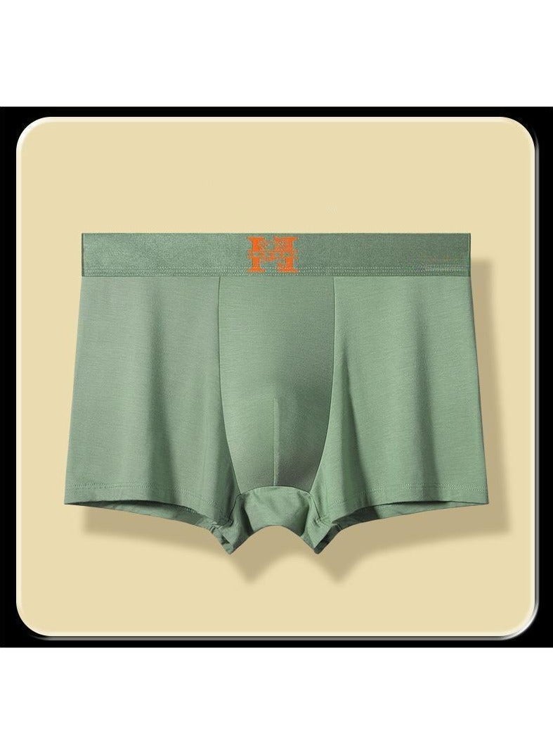 Boxed Men's Solid Color Breathable Four Corner Underwear Of 3 Pieces  - Image 3