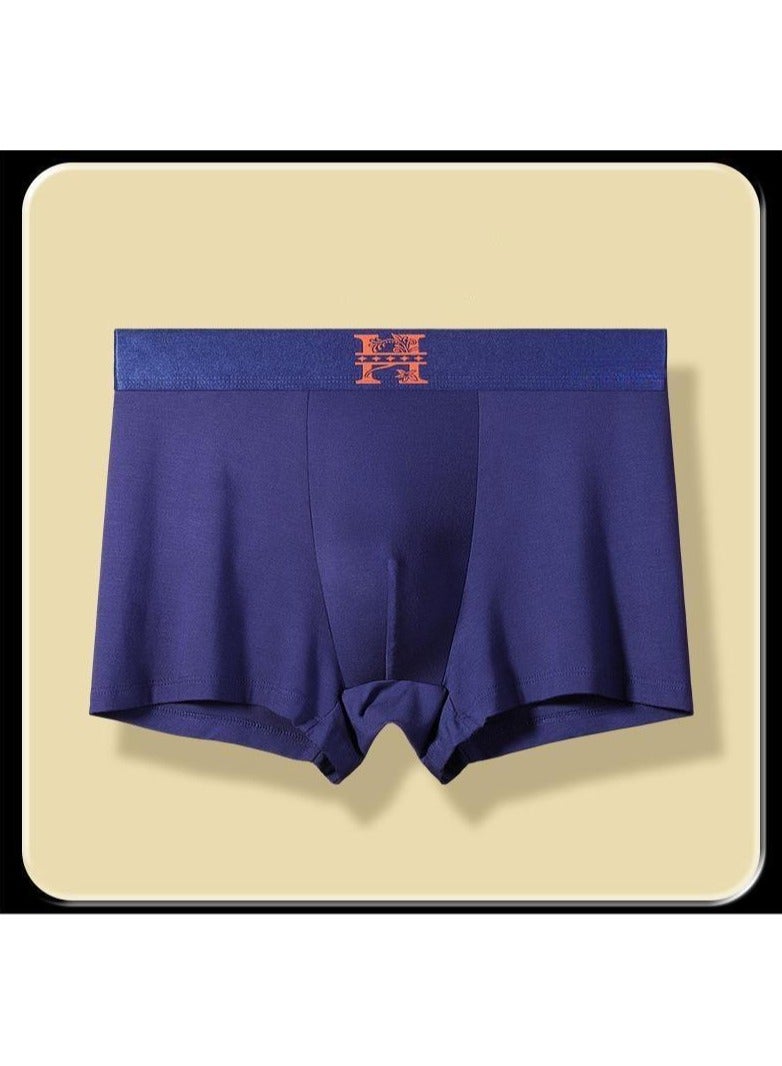 Boxed Men's Solid Color Breathable Four Corner Underwear Of 3 Pieces  - Image 4