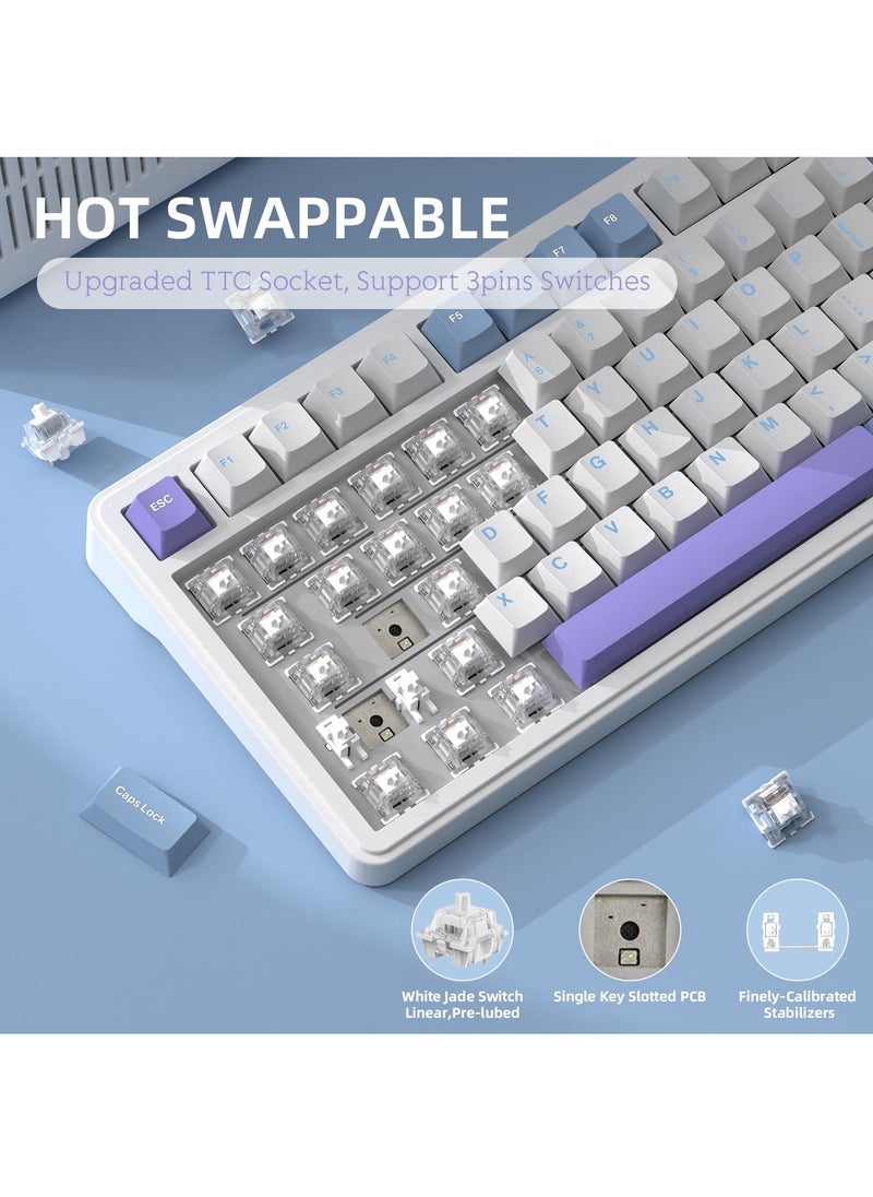 Attack Shark - X85 Tri-mode Gasket 75% Mechanical Keyboard with CNC Knob, 5-Layer Padding, Hot Swappable, RGB Backlight - Image 1