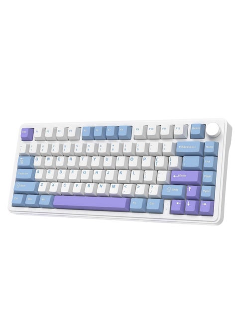 X85 Tri-mode Gasket 75% Mechanical Keyboard with CNC Knob, 5-Layer Padding, Hot Swappable, RGB Backlight