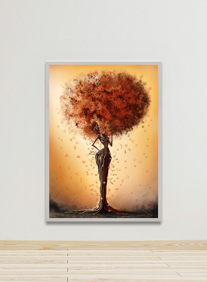 ماركتنا لوحة جدارية قماشية فنية لتزيين الحائط بتصميم عصري مع برواز فضي مجوف مقاس 120x80سم قطعة واحدة - Image 1