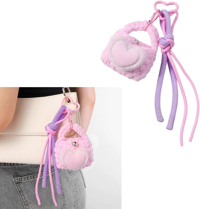 Multipurpose Love Heart Cellphone Charm Pendant And Keyring Set Portable For Teen Girls Fashionable And Practical - Image 2