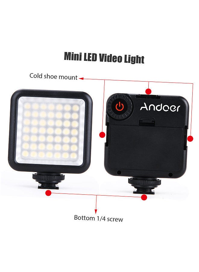 Smartphone Video Rig Kit Including Smartphone Cage with 3 Cold Shoe Mounts + Mini LED Video Lights + Microphone with Shock Mount Wind Screen + Desktop Tripod Stand + Remote Shutter