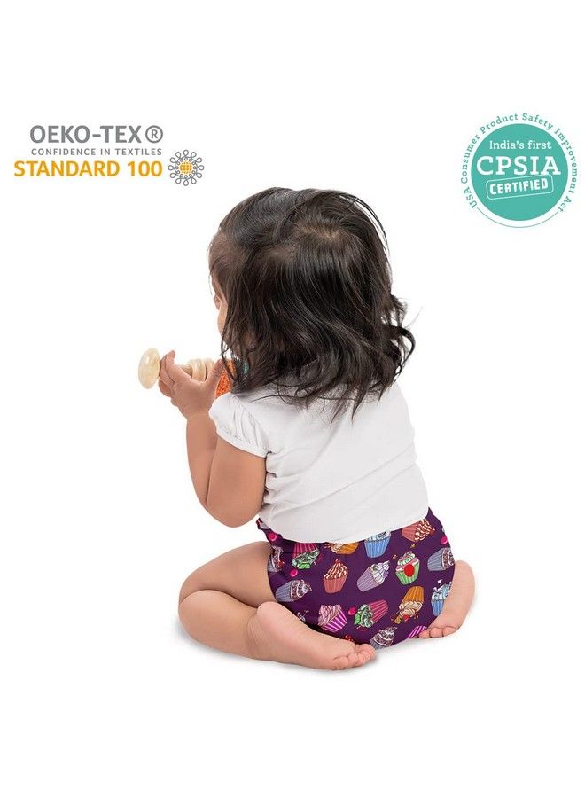 Superbottoms 2 Basic Reusable Cloth Diaper With New Quick Dry Ultrathin Pads Pack Of 4; Freesize Washable Diapers For Baby 0 3 Yrs;Stay Dry & Lasts Up To 3Hrs;Trim Fitting; (2 Shell + 2 Pads) Assorted - Image 4