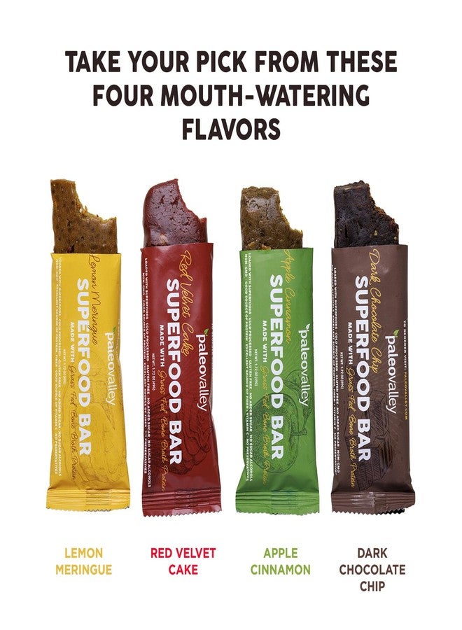Paleovalley Superfood Bars – Dark Chocolate Chip– 12 Pack – 9g Protein per Bar – Gluten-Free, Grain-Free, Paleo, Non-GMO – On-the-Go Snack - Image 5