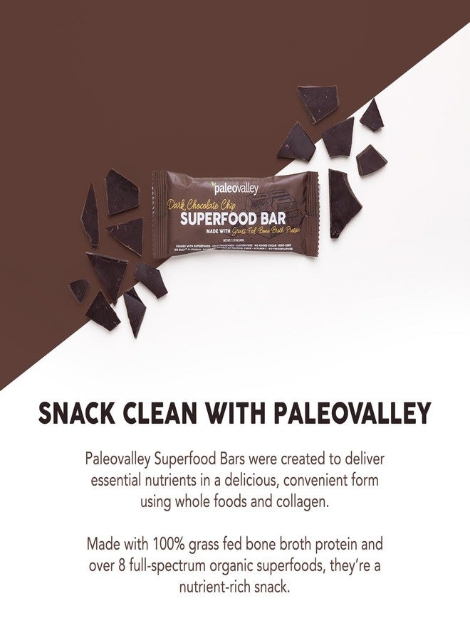 Paleovalley Superfood Bars – Dark Chocolate Chip– 12 Pack – 9g Protein per Bar – Gluten-Free, Grain-Free, Paleo, Non-GMO – On-the-Go Snack - Image 3