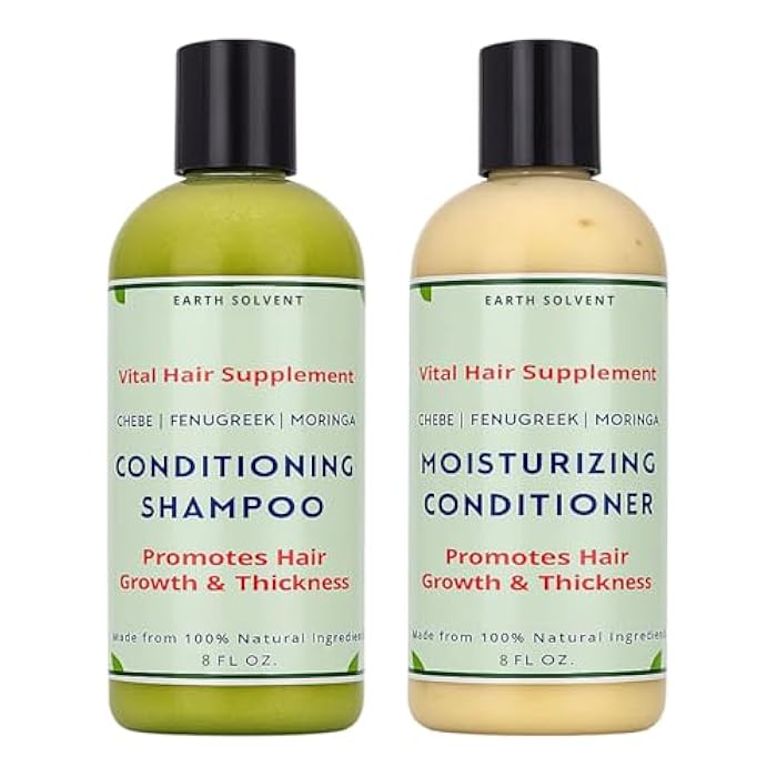 Moringa Rosemary Fenugreek Shea Butter Shampoo and Conditioner Set For Dry Brittle Hair Promotes Hair Growth & Thickness | Moringa Hair Butter Mega Hair Growth Shampoo & Conditioner - Image 1