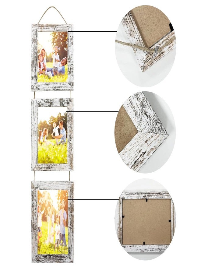 VMUZEDER 5x7 Wall Hanging Picture Frames Collage with 3 Opening White Frames - Image 3