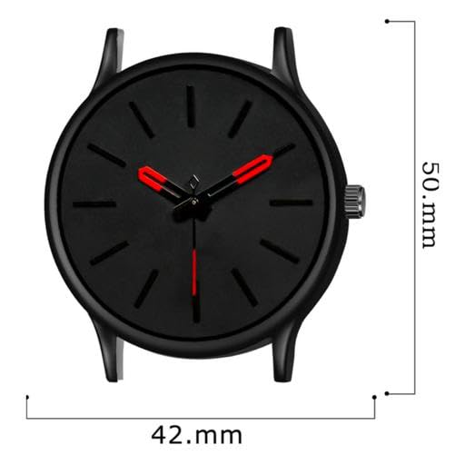 Acnos Ultra-Light Minimal Black Analog Watch Minimalist Design, Rubber Strap, Business Casual - Image 3