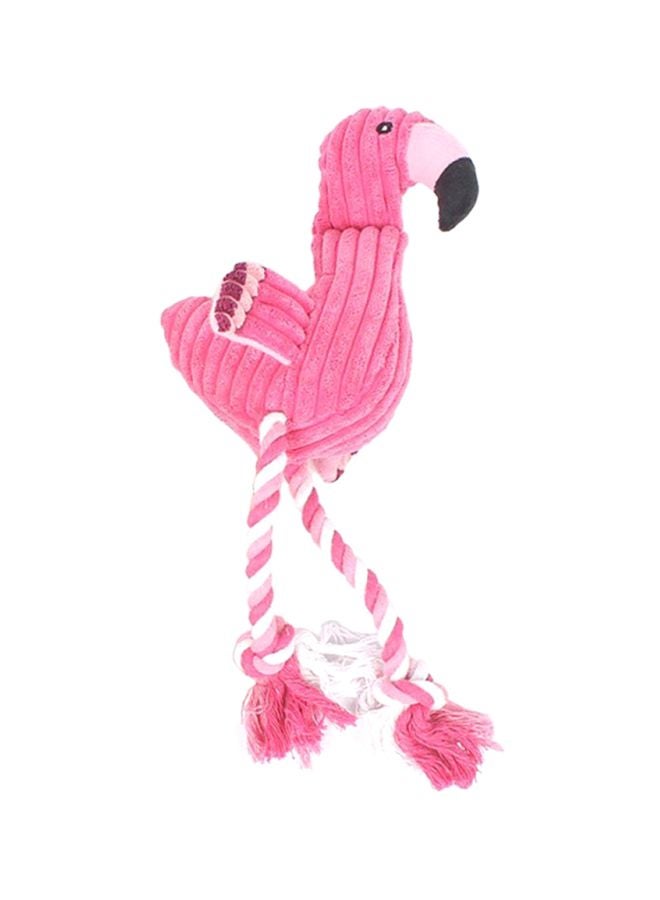 OUTAD Flamingo Shaped Squeaker Grinding Teeth Doll Pink 40x3x15cm - Image 1