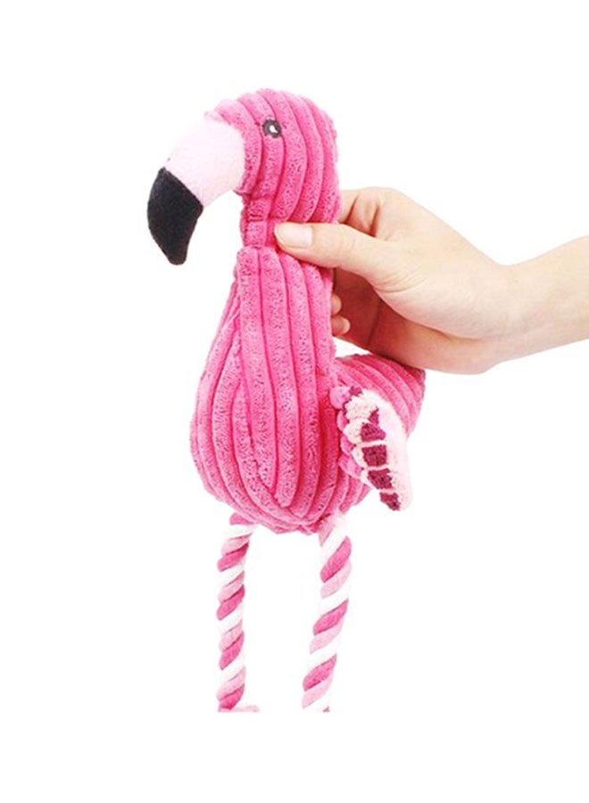 OUTAD Flamingo Shaped Squeaker Grinding Teeth Doll Pink 40x3x15cm - Image 2