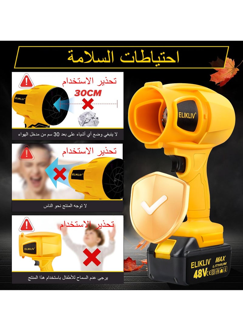 ELIKLIVMini Jet Dry Blower Turbofan Jet Fan, Handheld Brushless Air Blower, Cordless Electric Air Duster 240 MPH High Speed Fan for Cleaning Camping Outdoor - Image 5