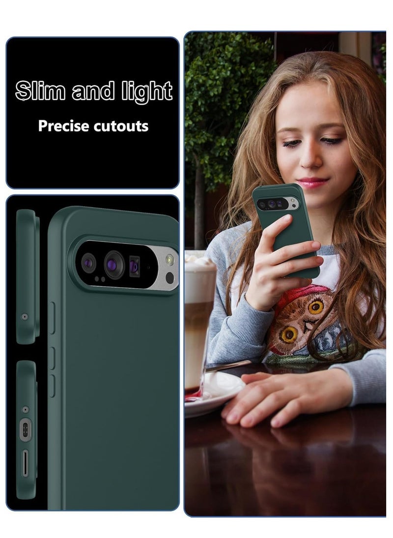Houmt Google Pixel 9 Pro XL Case Cover Liquid Silicone Anti-Fingerprint Shockproof Protective Case Anti-Scratch Anti-Drop Slim Cover for Pixel 9 Pro XL  - Image 5