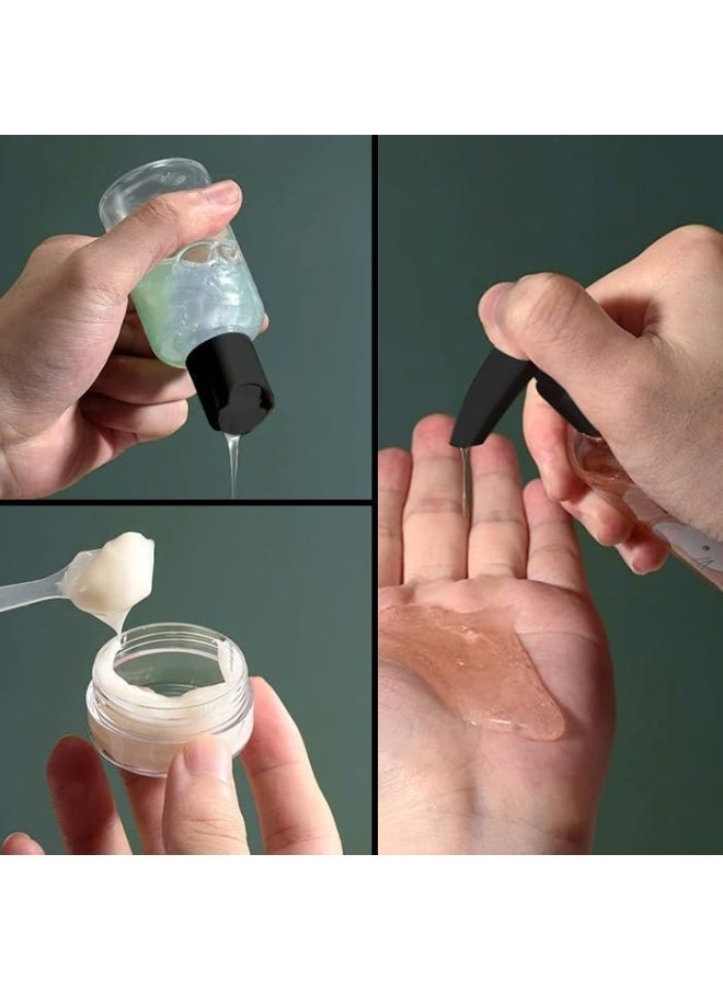 MOMENT - 6 Pcs 100Ml Clear Travel Bottles Plastic Bottles Air Travel Size Empty Bottles Refillable Travel Bottle Set, Liquids Containers For Toiletries Cosmetic Makeup Lotion Shampoo Shower - Image 1