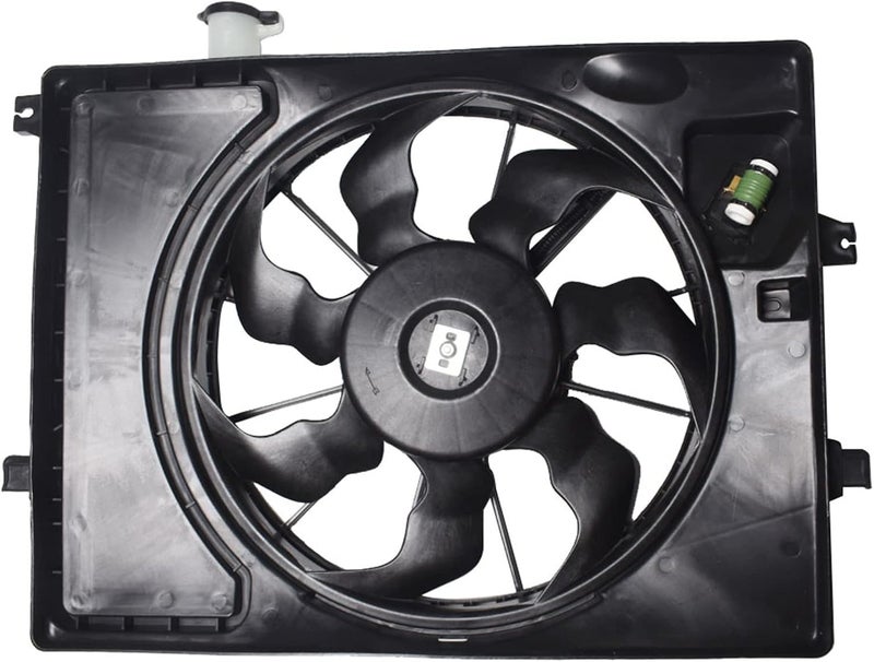 SEBLAFF Automotive Radiator Condenser Cooling Fan Assembly for 2014-2016 Elantra and 2015-2016 Forte - Image 2
