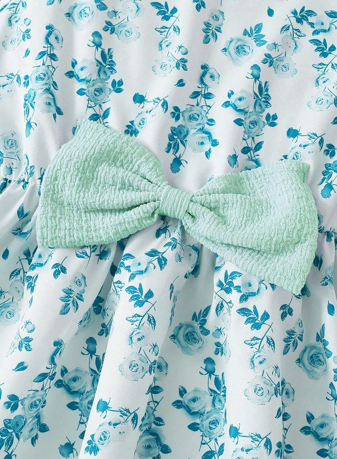 تايك تو طقم فستان بطبعة زهور مع بوليرو - Image 4