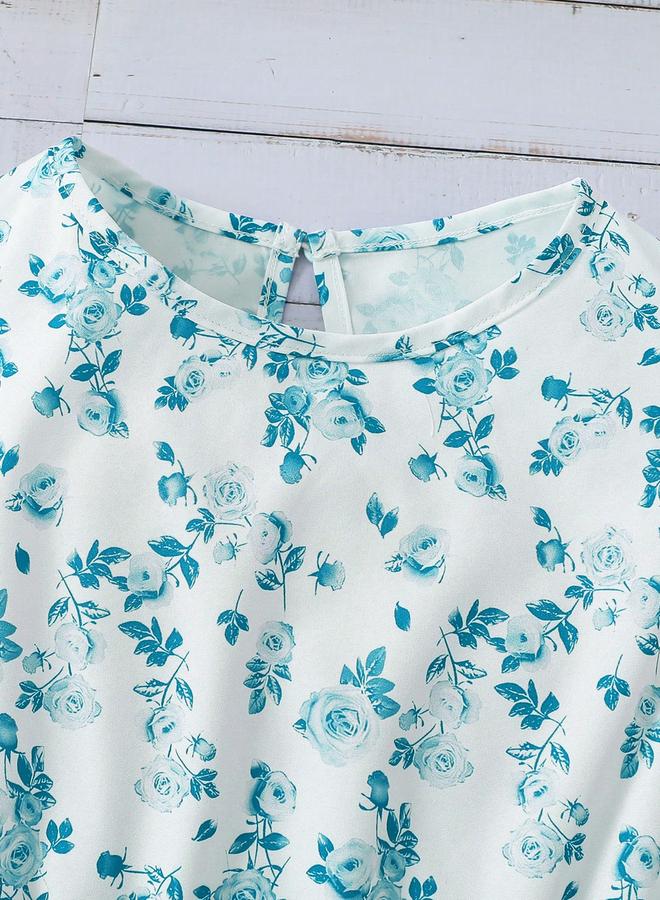 تايك تو طقم فستان بطبعة زهور مع بوليرو - Image 3