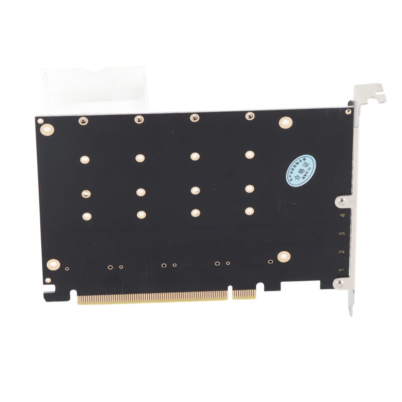 M.2 NVME SSD to PCIE X16 Adapter 4 Port High Speed 4x32Gbps Soft Raid Card with Individual LED Indicator for Computers - Image 1