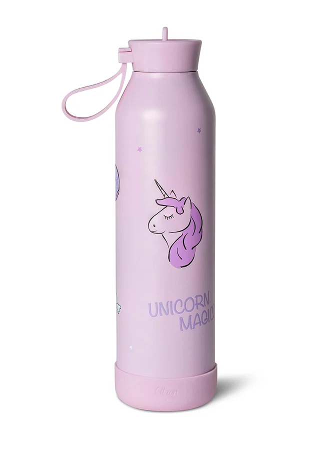 سترون Stainless Steel Water Bottle 750ml - Stormy Unicorn - Large Insulated Bottle