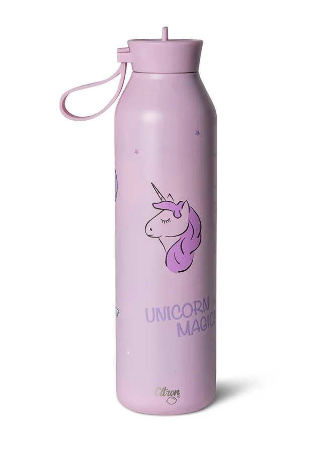 سترون Stainless Steel Water Bottle 750ml - Stormy Unicorn - Large Insulated Bottle