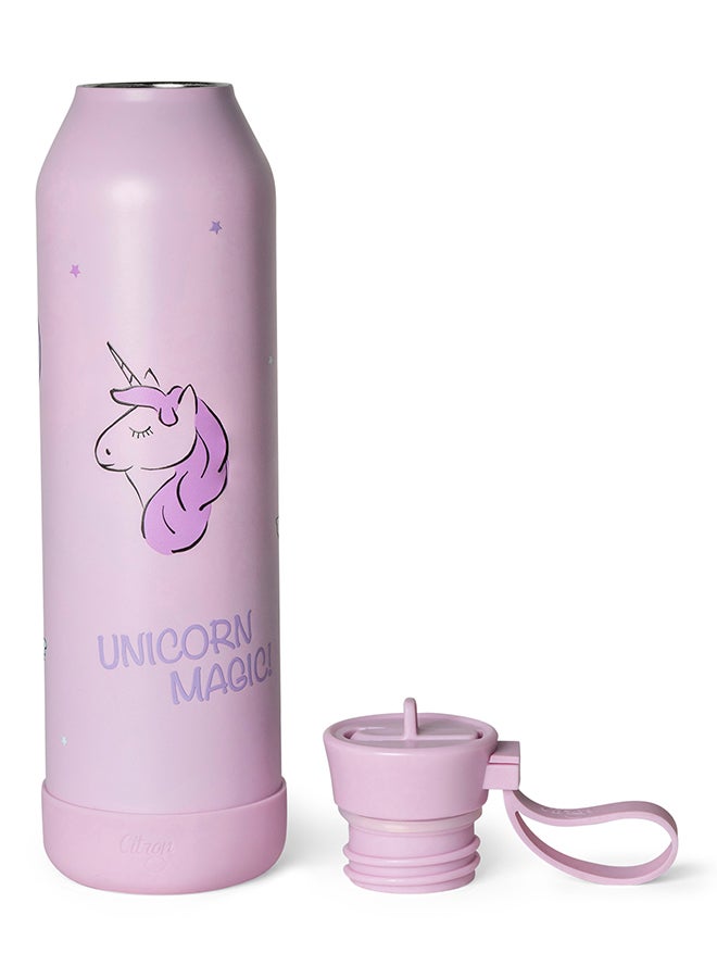 Citron Stainless Steel Water Bottle 750ml - Stormy Unicorn - Large Insulated Bottle  - Image 3
