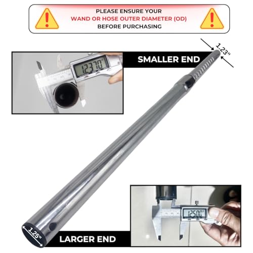 VACEXT 1.25 Inch Stainless Steel Vacuum Extension Wand Compatible with Vacuums using 1 1/4 Inch (1.25in) 32mm Accessories - 1 1/4 Vacuum Extension Tube for Shop Vac (Stainless Steel Extension Wand) - Image 4