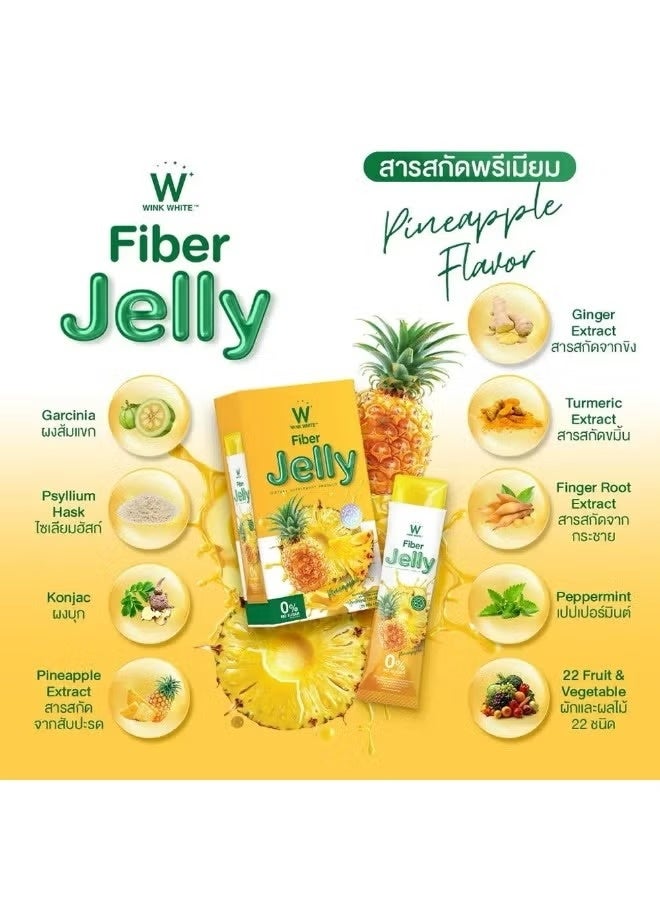 Wink White Fiber Jelly Dietary Supplement Pineapple 125g 25 Sachets | Fiber Jelly - Image 3