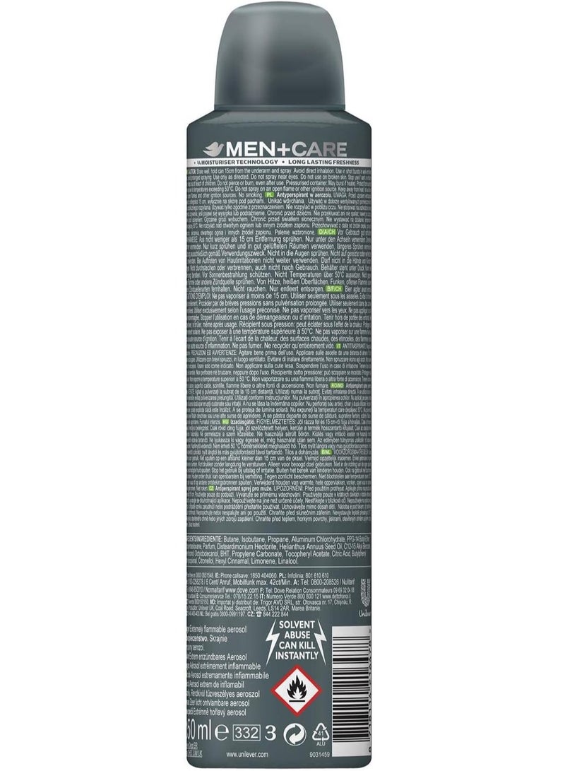 دوف بخاخ مضاد للتعرق مضاد للتعرق وجاف للغاية للرجال + كير 250 مل (عبوة من 6 قطع) - Image 3